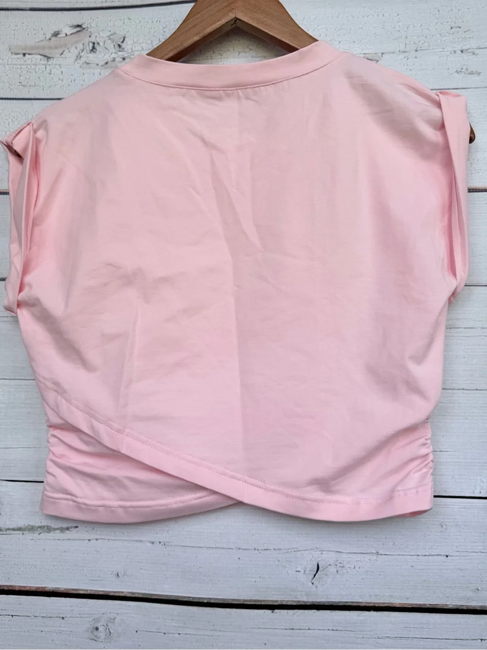 Pink Crossover Cap Sleeve Crop Top & High Waist Balloon Jogger Lounge Set Small
